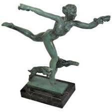 Avon rare collectible decanter vintage super cycle with 4 fl. Art Deco Figurine 121 For Sale On 1stdibs