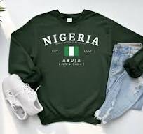 Nigeria Crewneck Sweatshirt – Naija Flag Pullover, Naija Pride Apparel