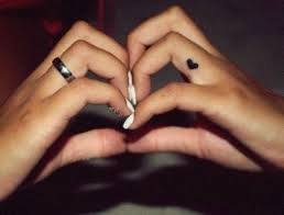 Rainbow dainty small tattoos designs; 31 Cool Inner Finger Tattoos To Inspire You Sortra