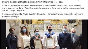 Nel 2020 l'ambasciatore attanasio e la moglie zakia avevano vinto un premio per il loro impegno per la pace. Agtcpqmhzafwam