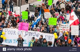 demonstration against the new proposed charter of values in