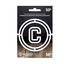Need a gift for that special someone? 50 Gift Card La Cage Brasserie Sportive 1 Unit Incomm Restaurant Cards Jean Coutu
