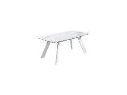 D'une capacité de deux à seize personnes, nos tables pour la salle à manger vous permettront de vivre des moments intimistes et plus conviviaux. Table Ceramique A Rallonge Effet Marbre Blanc Marble 180 225 Cm Vente De Camino A Casa Conforama