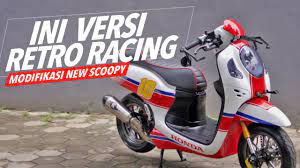Nuansa retro dapat dikatakan mudah untuk diaplikasikan pada motor scoopy karena memang pada dasarnya desain motor scoopy ini cenderung memiliki gaya retro. Perdana Modif All New Scoopy 2021 Retro Racing Look Atenxkatros Youtube