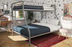 Create more play space with a bunk bed or trundle bed with storage drawers. Dorel Home Furnishings Cindy Twin Over Full Metal Bunk Bed Silver Metal Bunk Beds Full Bunk Beds Bunk Beds