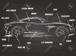 $19.99 clean and shine bucket. Car Parts Sketch On Blackboard Royalty Free Cliparts Vectors And Stock Illustration Image 31590995