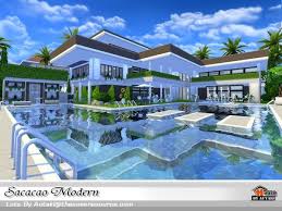 Let your sims live amazing adventures in the comfort of their own home. The Sims Resource Sacacao Modern House By Autaki Sims 4 Downloads Sims Building Sims House Sims 4 Houses