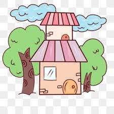 บ านสวยบ านการ ต น บ านภาพต ดปะ บ าน สวยภาพ png และ psd สำหร บดาวน โหลดฟร in 2021 house cartoon cartoon house christmas tree painting