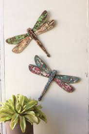 Set Of Two Wooden Dragonfly Wall Art Dragonfly Wall Art Dragonfly Wall Decor Dragon Fly Craft