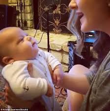 We felt that loren was destined to love music because carol ann was pregnant with her while performing as the soloist for mozart's c minor mass, said her laughing dad, brady allred, who conducted the piece for his doctoral concert. Baby Smiles As Mother Sings Tune From The Greatest Showman Daily Mail Online