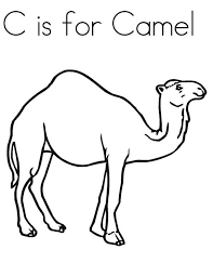 Print camel coloring page (color). Christmas Camel Coloring Page