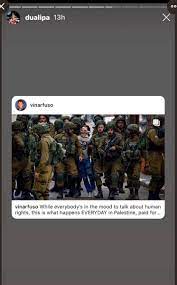 In the ad, dua, 25, and models gigi and bella hadid were named by rabbi shmuley boteach, the head of the world values network, as three 'mega influencers' who have 'accused israel of ethnic cleansing' and. Ù…Ø´ Ù‡ÙŠÙƒ On Twitter Palestine Will Be Free Thanks Dualipa For Support Palestine Dualipaisoverparty