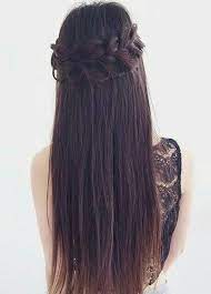 50 Best Wedding Hairstyles For Straight Hair Straight Hair With Braid Haircuts Straight Hair Straight Wedding Hair