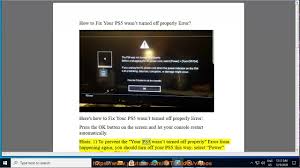 Feb 18, 2021 · how to switch off ps4 with the controller? Fix Your Ps5 Wasn T Turned Off Properly Error Youtube