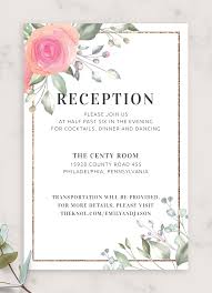 Our reception cards help you communicate important information to your wedding guests. Download Printable Floral Elegant Wedding Reception Card Pdf