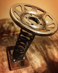 Jeep Coil Spring Bar Stool Upcycle Bar Stools Upcycle Metal Art Projects Metal Spring