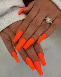 60+ most beautiful orange nail art ideas. ê®²ÉªÉ´á´›á´‡Ê€á´‡sá´› SÉ´á´‡á´€á´‹á´‡Ê€ Ê™á´€á´‡ Orange Acrylic Nails Neon Acrylic Nails Bright Summer Acrylic Nails