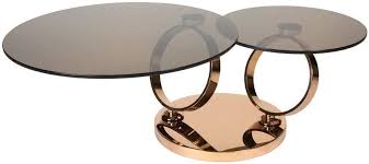 Is that uninspired coffee table still getting unwanted attention, been thinking about getting a new one but not found the time? Greenapple Eclipse Rotating Coffee Table Smoked Glass And Rose Gold Cfs Furniture Uk