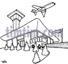 Airport Cartoon Drawing Sketch Coloring Page Cartoon Drawings Cartoon Background Cartoon Drawings Sketches