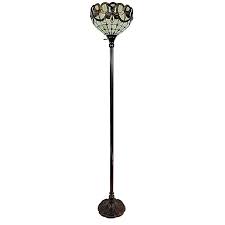 Potterybarn.com has been visited by 100k+ users in the past month Tiffany Style Vintage Torchiere Floor Lamp In Bronze With Stained Glass Shade Bed Bath Beyond