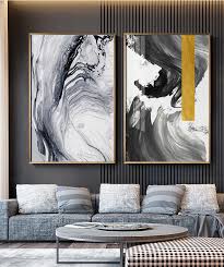 Black And Gold Art Prints Modern Swirls Abstract Black Gold Wall Art Fine Art Canvas Prints Contemporary Scandinavian Style Pictures For Living Room Home Decor Gold Wall Art Modern Abstract Wall Art Office Wall Art