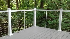 The fittings are made of stainless steel so they can be used for exterior decks or interior stairs. Jam Systems Aluminum Railings With Stainless Steel Cable
