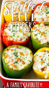 Stuffed Bell Peppers Stuffed Peppers Entree Recipes Health Dinner Recipes