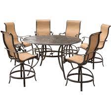 Maybe you would like to learn more about one of these? Agio Somerset 7 Piece Aluminum Round Outdoor Bar Height Dining Set With Swivels And Cast Top Table Somdn7pc Bar The Home Depot