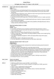process improvement resume samples