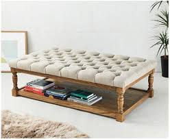 #coffe_table #furniture #indoor #interior #minimalist_table #modern_table #table #wooden_table. Hamilton Deep Buttoned Rectangular Oak Framed Coffee Table Stool Footstools More