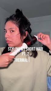 Styling My Short Hair with a Thermal Brush