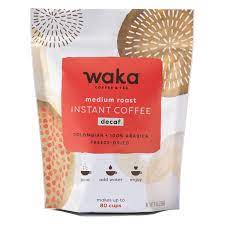 Amazon.com : Waka Premium Instant Coffee — Decaffeinated Medium Roast —  Arabica Beans & Freeze Dried — 80 Servings Bag for Hot or Iced Premium  Instant Coffee : Grocery & Gourmet Food