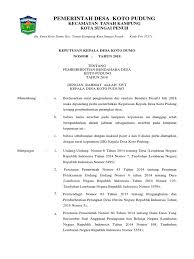 Sk bendahara desa 2020 4. Contoh Sk Pemberhentian Perangkat Desa Tahun 2019 Masnurul