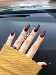 There is something for every taste! Sparkly Maroon Coffin Nails Maroon Nails Pretty Acrylic Nails Perfect Nails