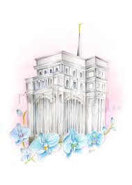 Lds Hong Kong China Temple Watercolor Print Wedding Home Gift Floral Peony Painting Art Baptism Birthday Custom Pers Lds Temple Art Peony Painting China Temple Urban watercolor sketching is a popular art form among many traveling creatives, and shi has perfected the skill. lds hong kong china temple watercolor