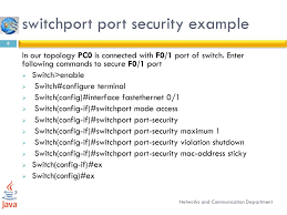 The dhcp snooping configuration may not score properly in packet tracer. Net 412 Practical Part Lab 5 Port Security Ppt Download