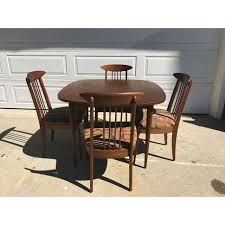 Please notify us if you find. Lenoir Broyhill Mid Century Modern Dining Set Table 4 Chairs Chairish