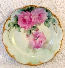 Click here to check price: Hand Painted Haviland Limoges France Plate Roses Excl Gold Trim Signed Ship Dis Hand Painted Plates Porcelain Painting Plates