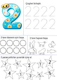 2 Rakami Calisma Sayfasi Okul Oncesi Okul Okul Oncesi Calisma Cizelgeleri