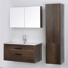 The stunning grey bathroom vanity with seating area which will perfectly add style to your bathroom decor. Streamline 40 In Brown Single Sink Floating Bathroom Vanity With Glossy White Top Mirror And 1 Side Cabinet Included Rona
