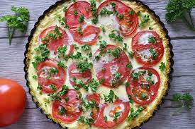 Oetker versuchsküche passende vegetarische gerichte. Tomaten Quiche Aus Zucchini Teig Vegetarisch Einfaches Rezept