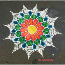Pin By Binu Samuel On Patterns Simple Rangoli Rangoli Designs Floor Art
