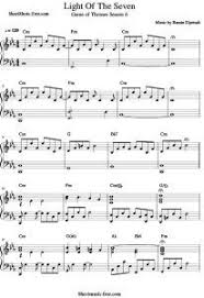Game of thrones piano theme. Light Of The Seven Sheet Music Game Of Thrones Sheet Music Music Music Games