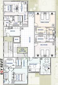 تصميم دور اول علوي غرف نوم لفيلا دورين ايجي ريفيت Egyrevit Master Room House Plans Master Bedding
