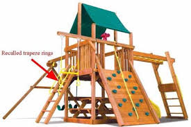 4 gorilla and rainbow playset safety wall and then slide down the yellow wavy slide before playing in the sandpit or swinging on the swings. Recall Alert Rainbow Playset Trapeze Rings