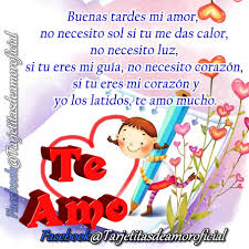 Maybe you would like to learn more about one of these? Buenas Tardes Amor Ya Que La Tarde Nos Ilumina Con Su Presencia Quiero Gritarle A Dios Y Al Cielo Para Agradecer Por Este Grande Y Bello Amor Que Me Regalo
