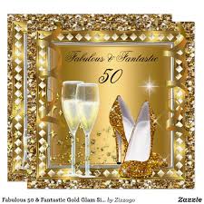 Elegant Birthday Themes For Women Fabulous 50 Fantastic Gold Glam Silver Birthday Invitation Zazzle Com Birthday Invitations Gold Birthday Party Elegant Birthday Party