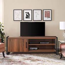 Amzdeal Fernsehtisch Tv Schrank Fur Fernseher Bis Zu 55 Zoll Tv Board Mit Metallrahmen Tv Mobel Lowboard Tisch Fur Wo Tv Mobel Lowboard Tv Mobel Fernsehtisch