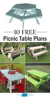 10 Free Picnic Table Plans Picnic Table Plans Picnic Table Wood Plans