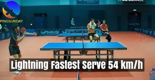 So mix up the serve, flick the ball, loop or drive, or chop the ball. 54 Km H Lightning Speed Table Tennis Serve Pingsunday